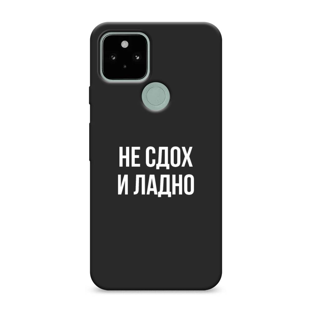 фото Матовый силиконовый чехол "не сдох и ладно" на google pixel 5a awog