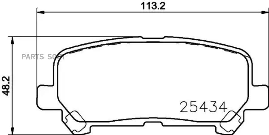 

Колодки дисковые задние acura mdx/zdx 07>, honda odyssey 11>/pilot 09> Np8043