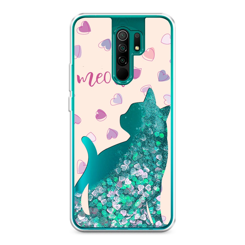 

Жидкий чехол с блестками "Прозрачный кот" на Xiaomi Redmi 9, 38395-1