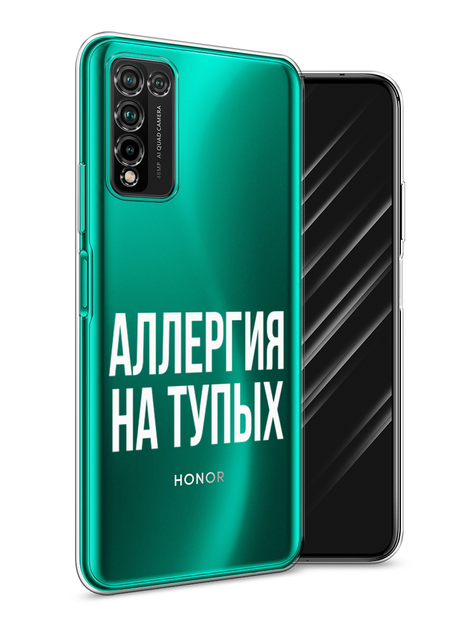 

Чехол Awog на Honor 10X Lite "Аллергия на тупых", Прозрачный;бежевый, 6104650-6