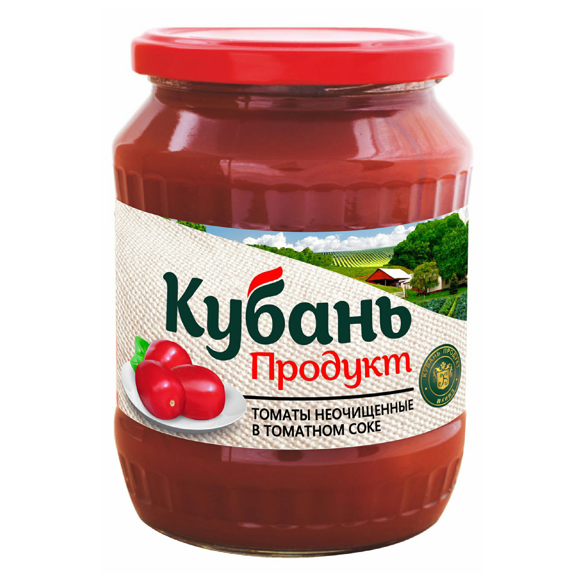 

Томаты Кубань продукт неочищенные в томатном соке 680 г