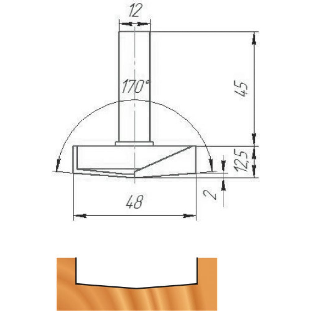 Фреза ФК 1170 МебельДрев 4627198886702