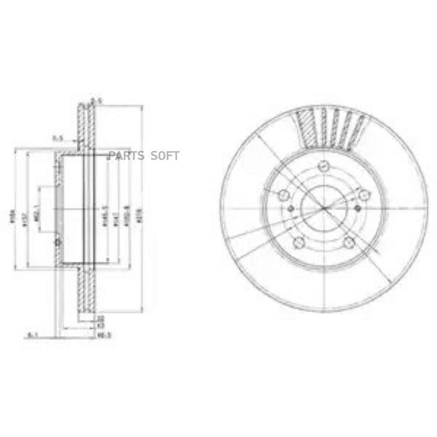 

Bg3171_диск тормозной передний toyota previa 2.4 96-01