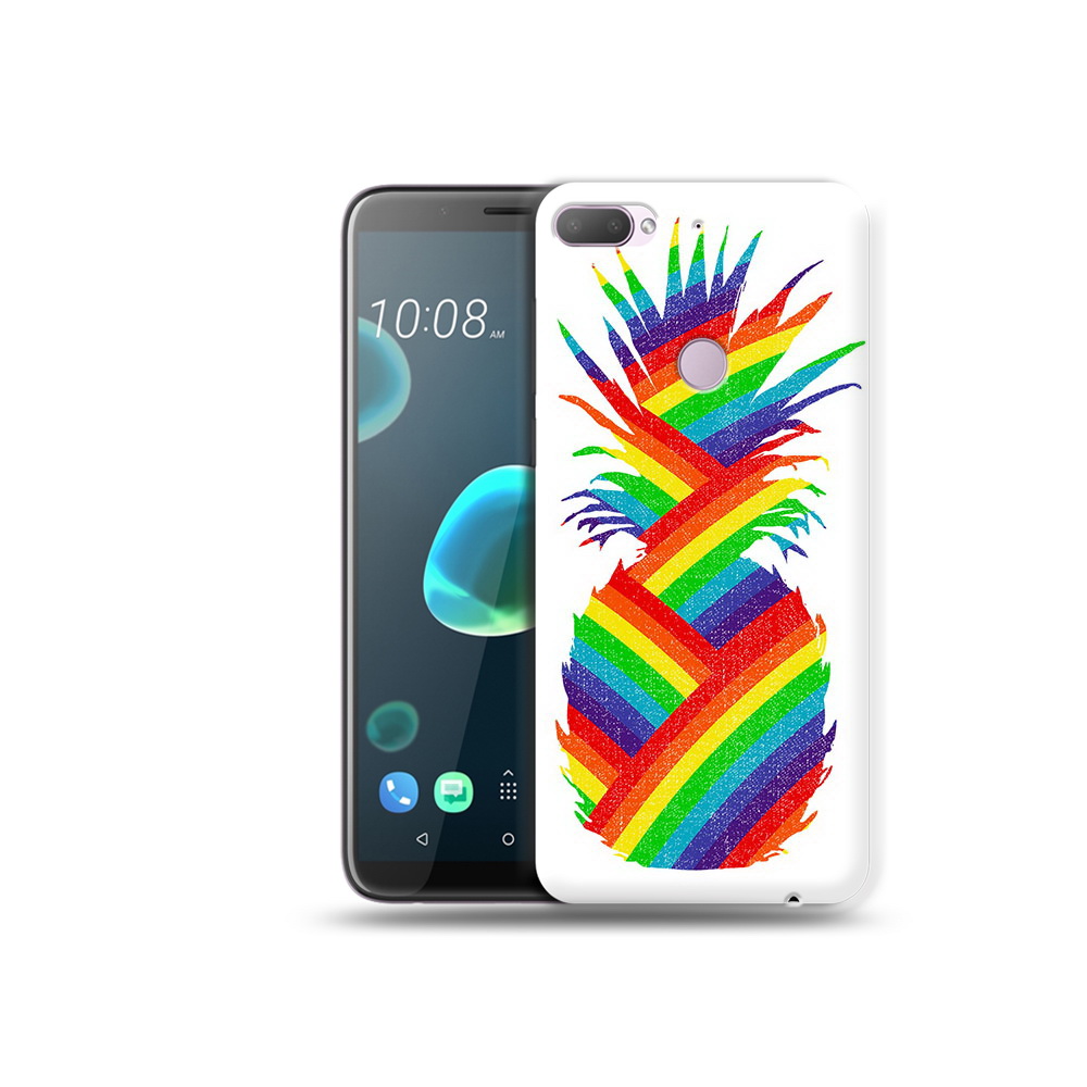 

Чехол MyPads Tocco для HTC Desire 12 Plus радужный ананас, Прозрачный, Tocco