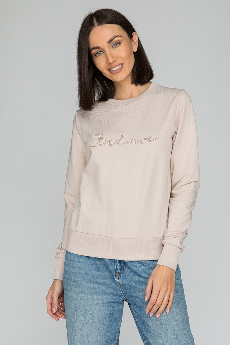 

Свитшот женский Peche Monnaie Believe бежевый XS, Believe