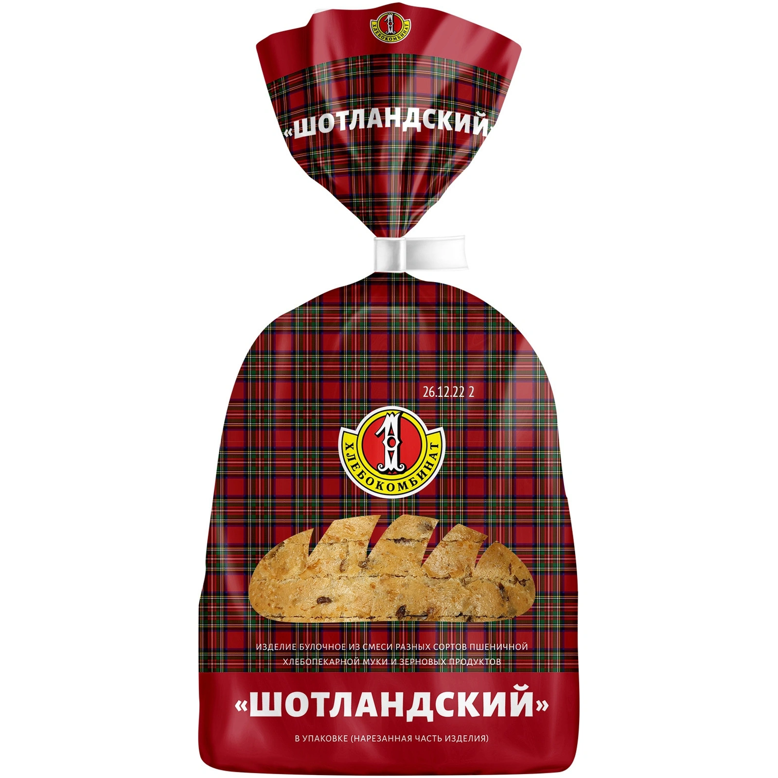 

Батон Первый хлебокомбинат Шотландский пшенично-зерновой, нарезка, 200 г