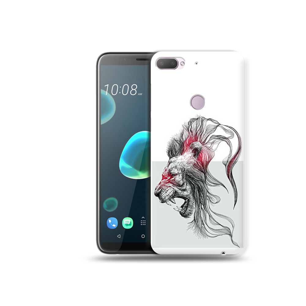 

Чехол MyPads Tocco для HTC Desire 12 Plus разъяренный лев, Прозрачный, Tocco