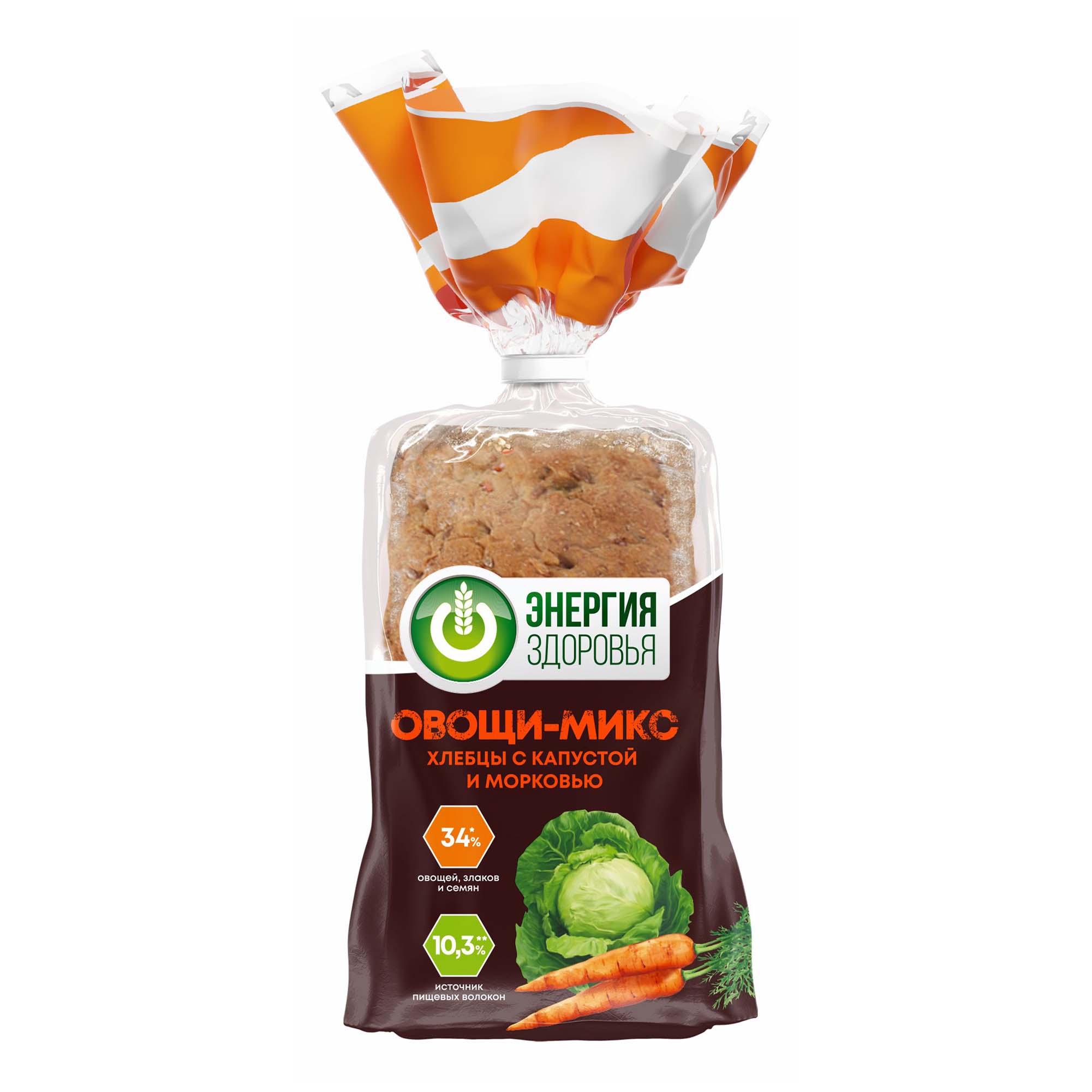 Хлебцы Энергия здоровья Овощи-Микс c капустой и морковью 240 г