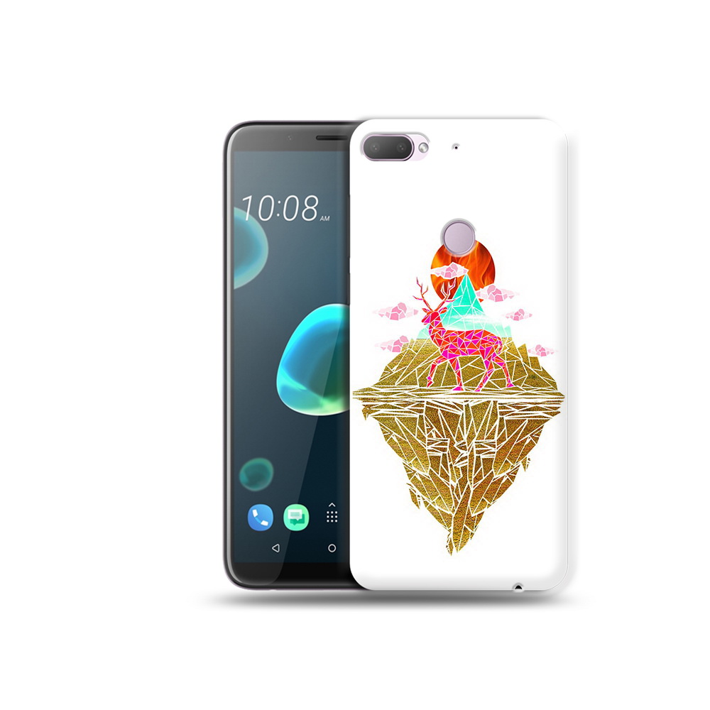 

Чехол MyPads Tocco для HTC Desire 12 Plus розовый олень абстракция, Прозрачный, Tocco