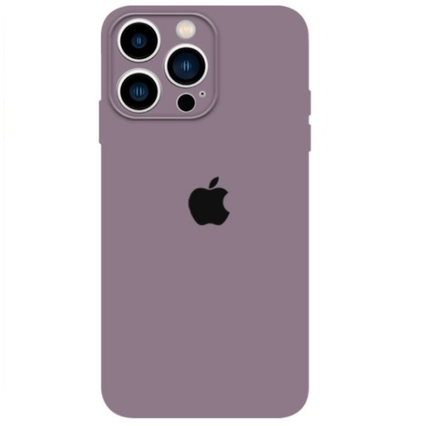 фото Чехол iphone 14 pro max silicon сase apl ws (закрытый низ+камера) с лого, сиреневый nobrand