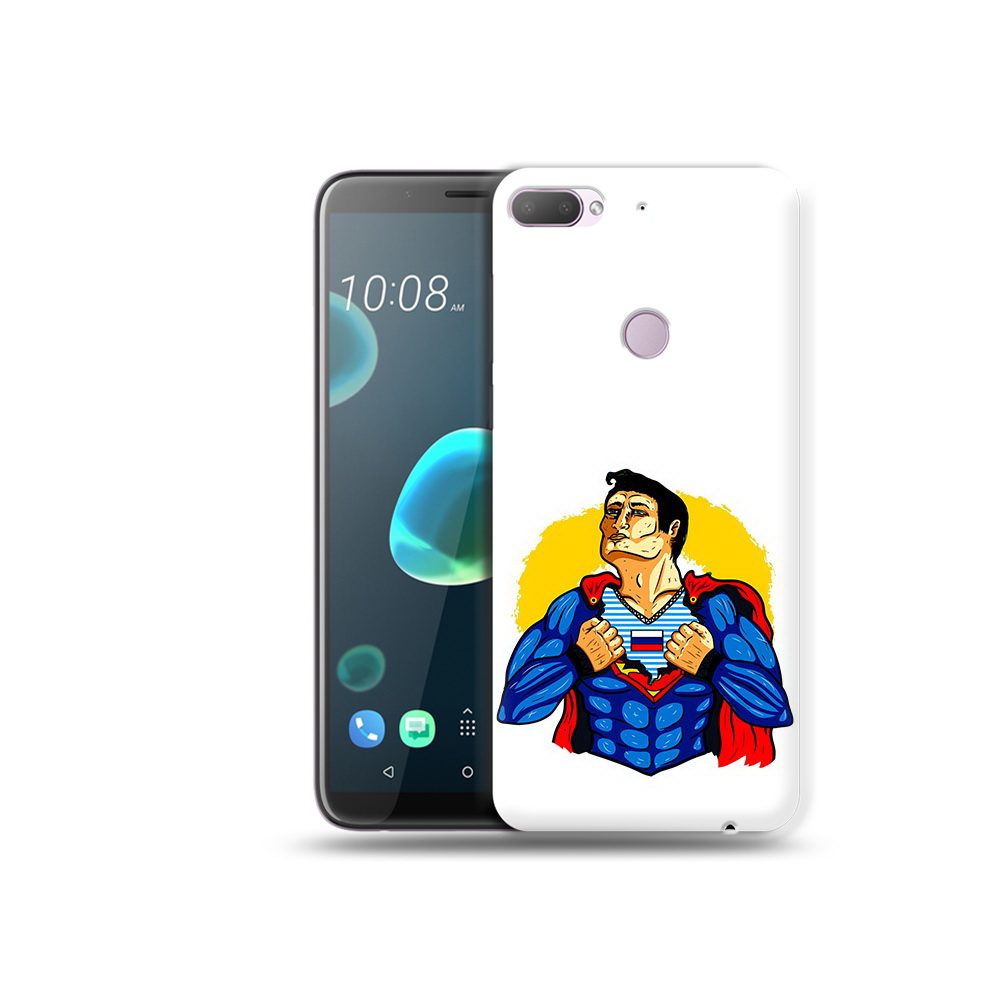 

Чехол MyPads Tocco для HTC Desire 12 Plus русский супермен, Прозрачный, Tocco