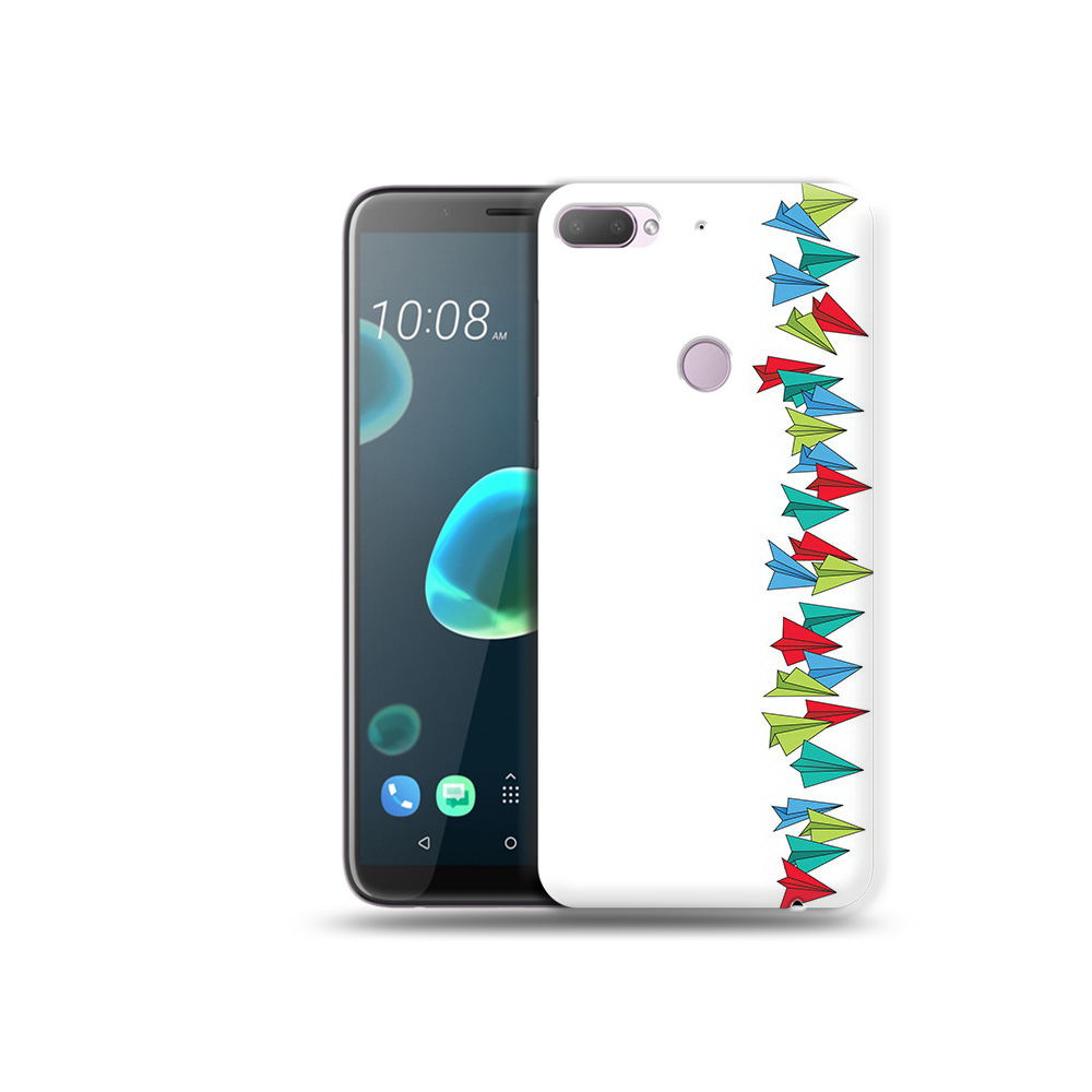 

Чехол MyPads Tocco для HTC Desire 12 Plus самолетики из листочков, Прозрачный, Tocco