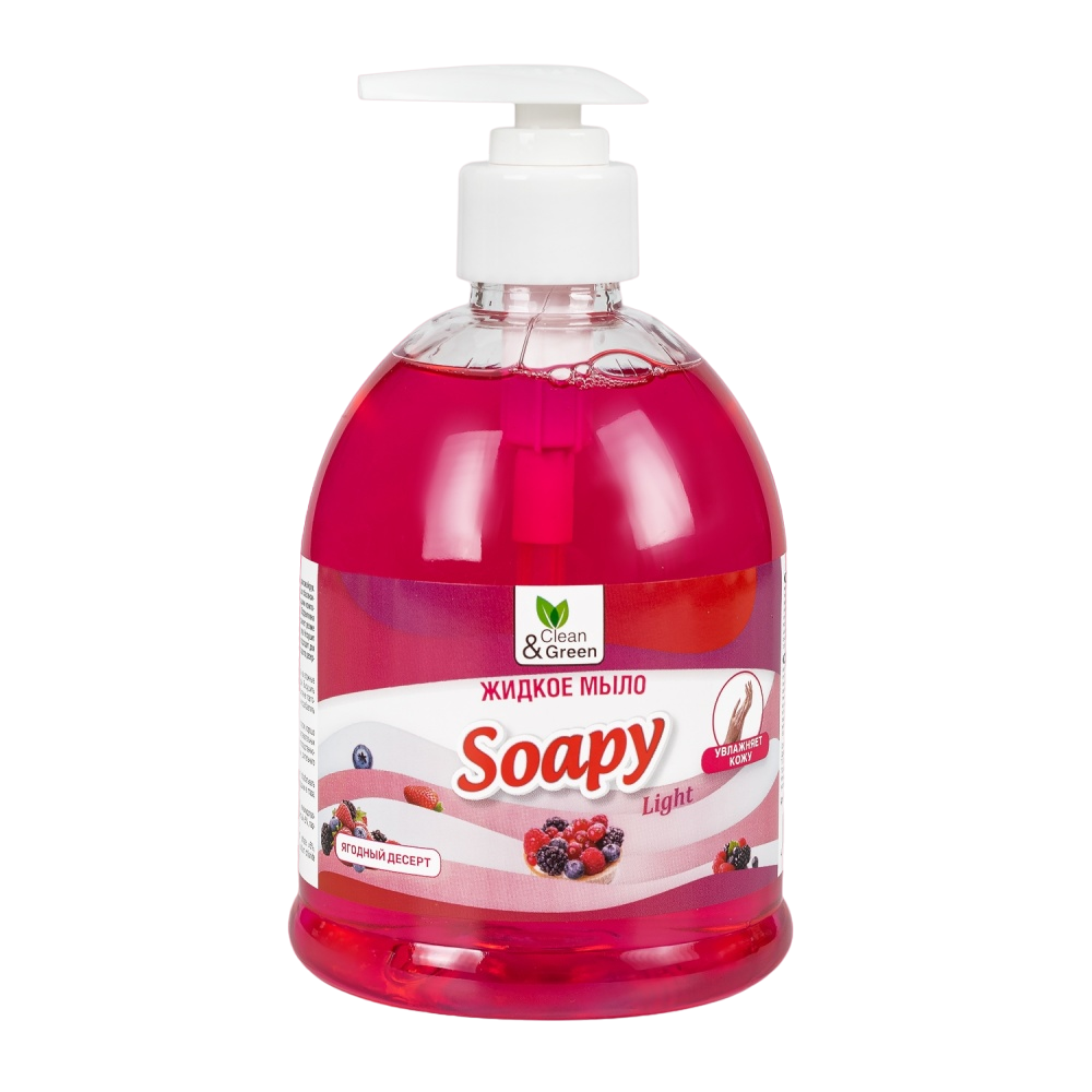 Жидкое Мыло Soapy Эконом Ягодный Десерт С Дозатором 500 Мл. Clean&Green Cg8244 AVS cg8244 жидкое мыло mr green очный чай антибактериальное 5 л