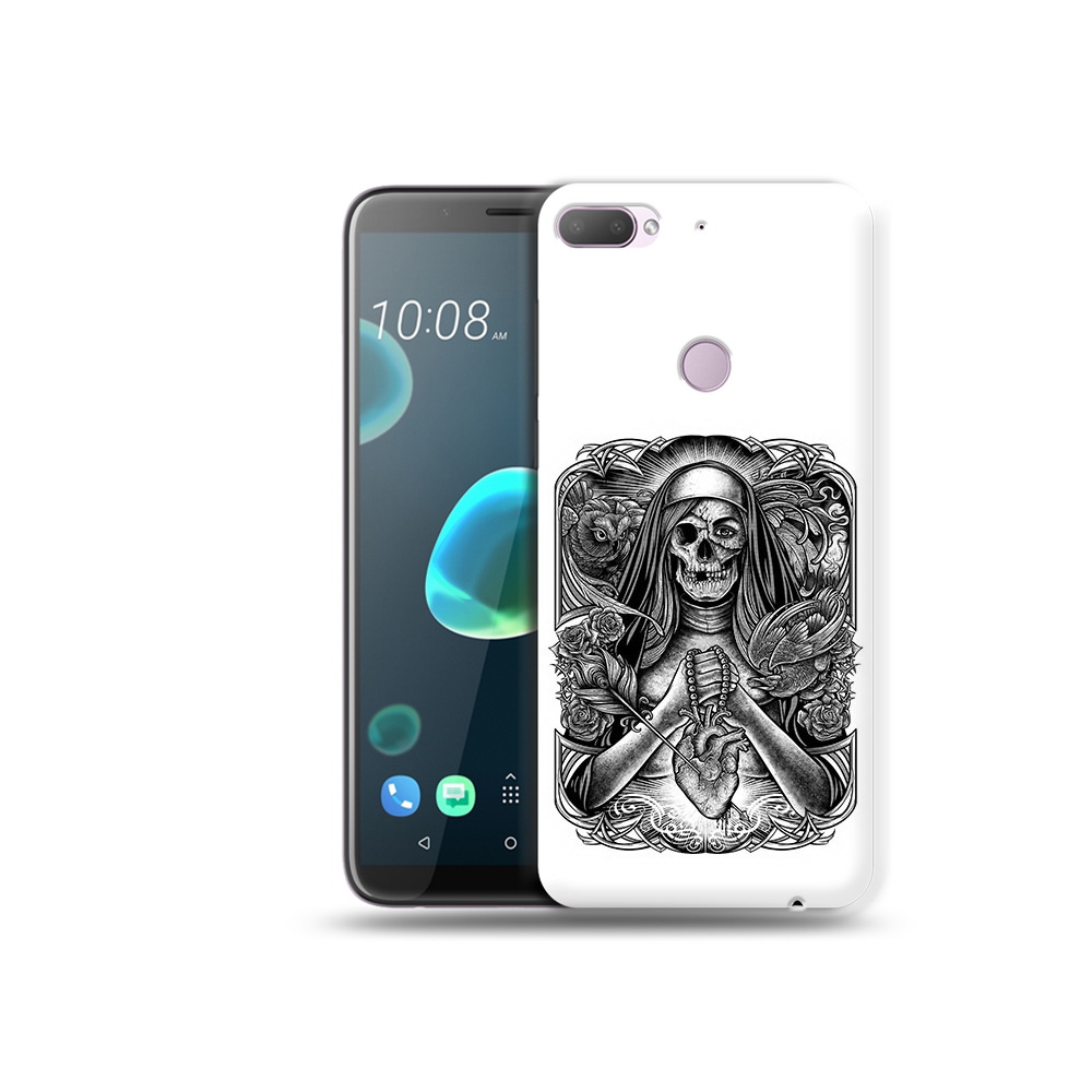 

Чехол MyPads Tocco для HTC Desire 12 Plus скелет с сердцем, Прозрачный, Tocco