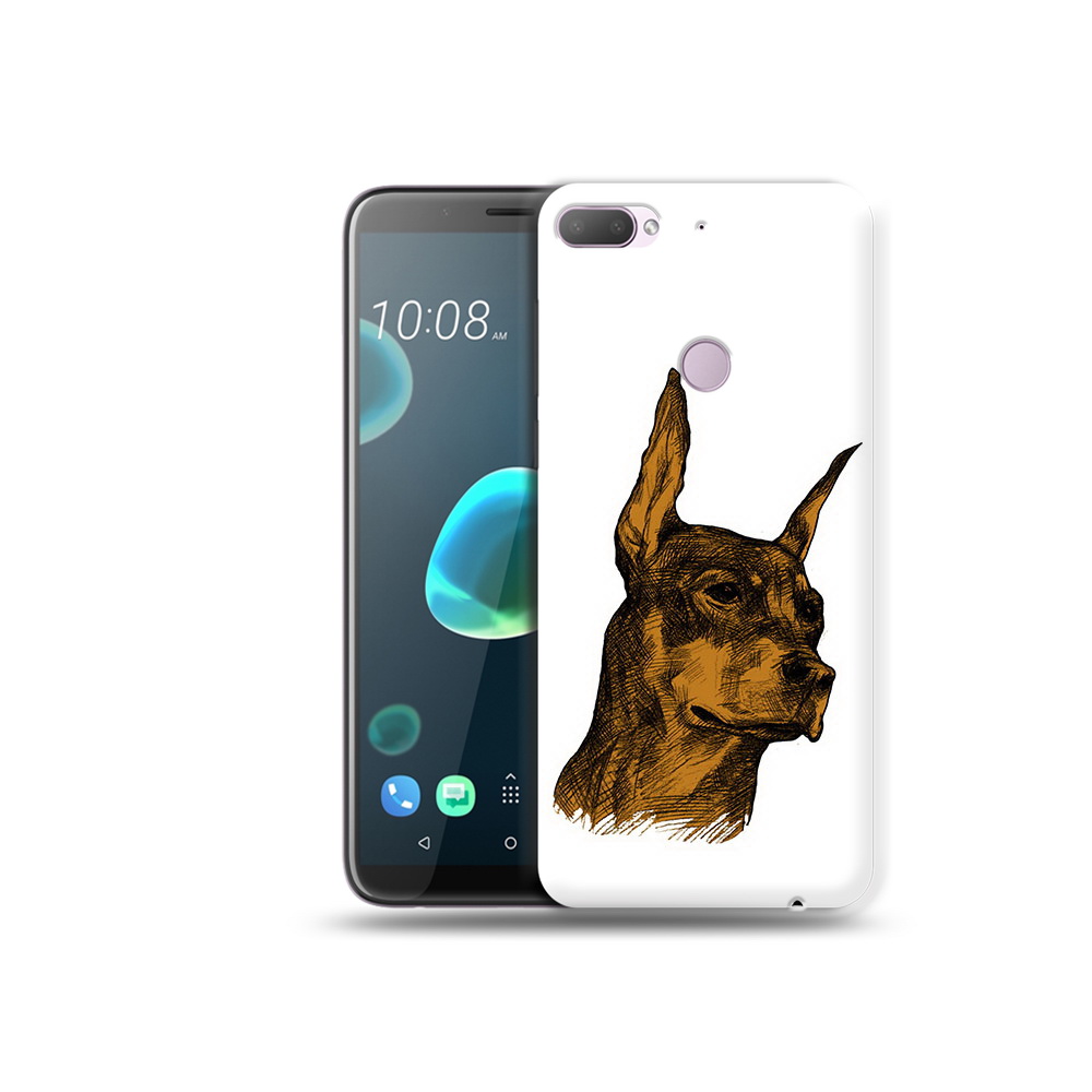 

Чехол MyPads Tocco для HTC Desire 12 Plus скетч доберман, Прозрачный, Tocco
