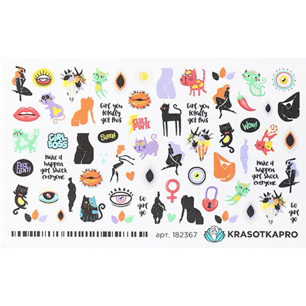 

Набор KrasotkaPro Слайдер-дизайн №182367 Girl/Кошечки, 5 шт.