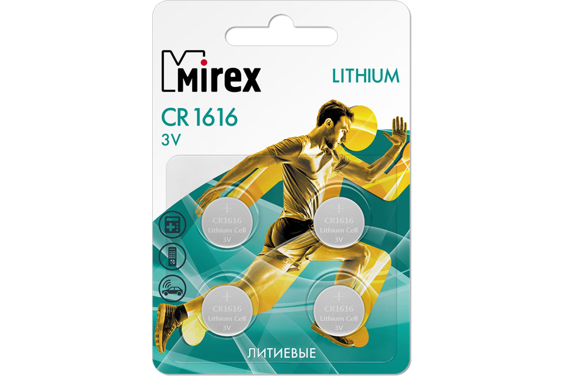 Mirex Батарея литиевая CR1616 3V 4 шт ecopack, 23702-CR1616-E4