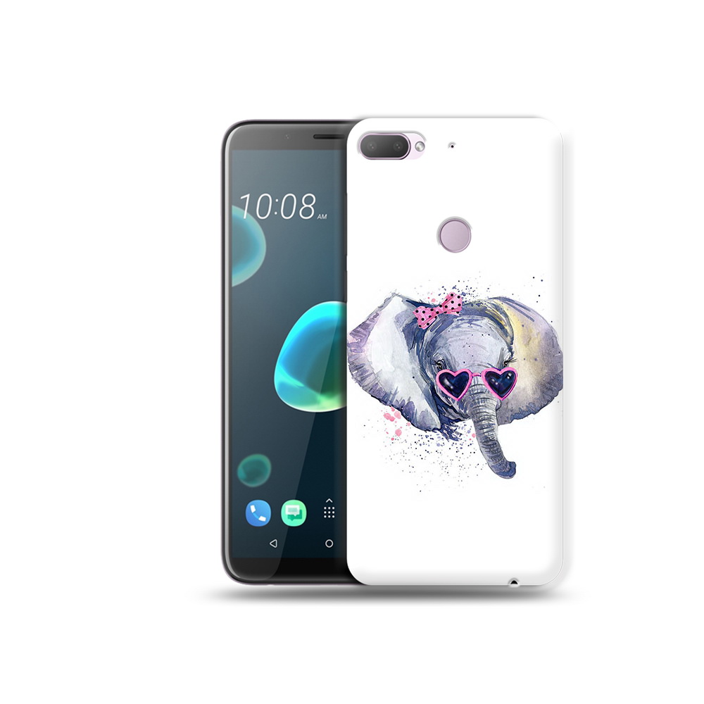 

Чехол MyPads Tocco для HTC Desire 12 Plus слоник в очках, Прозрачный, Tocco