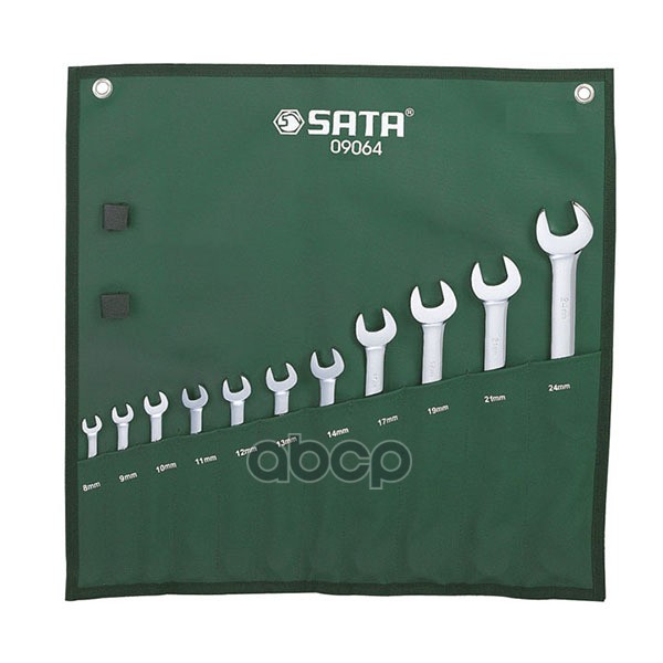 Ключи В Наборе 11 Штук. Комбинированные. (Sata) SATA арт. 09064 насадки luazon lp 005 для электрической зубной щетки oral b 4 шт в наборе