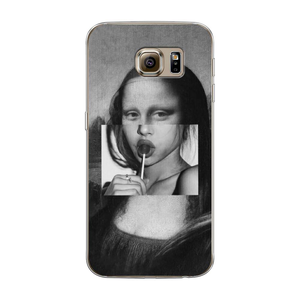 

Чехол Awog на Samsung Galaxy S6 "Mona Lisa sucking lollipop", Серый, 24350-9