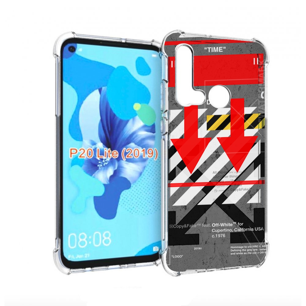 Чехол бампер MyPads знаки-логотипы для Huawei P20 Lite (2019)