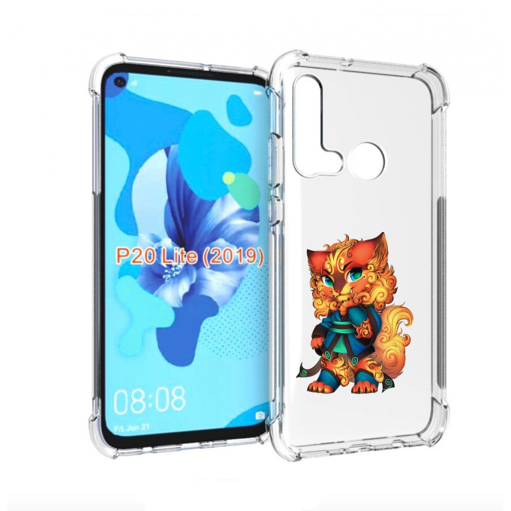 

Чехол бампер MyPads золотой-кот для Huawei P20 Lite (2019), Прозрачный, Tocco