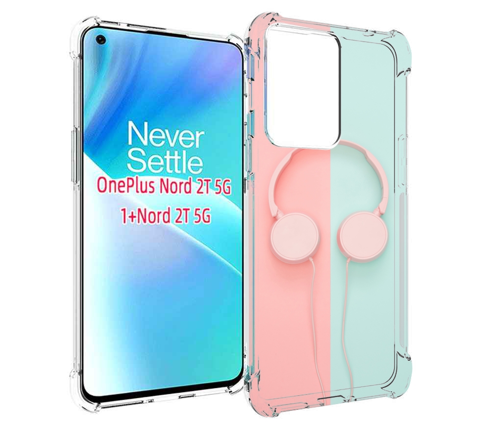 

Чехол MyPads наушники-минимализм для OnePlus Nord 2T, Прозрачный, Tocco
