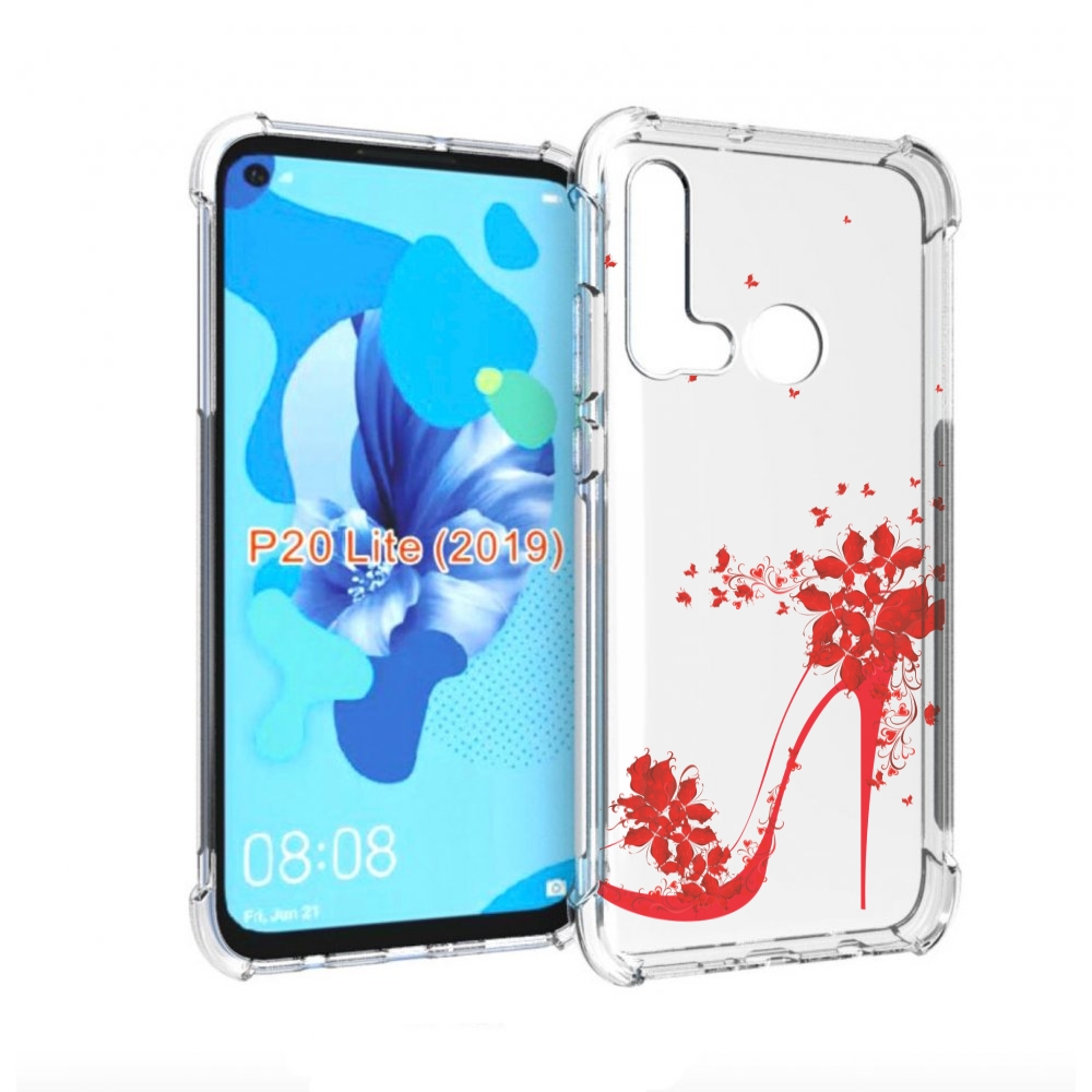

Чехол бампер MyPads каблук-в-цветах для Huawei P20 Lite (2019), Прозрачный, Tocco