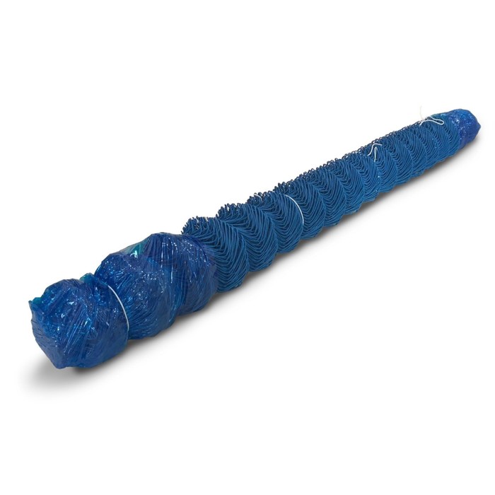 фото Сетка-рабица ячейка 50х50мм, толщина 2,6мм, с полимерным покрытием, синяя (рулон 1,5х10м) nobrand