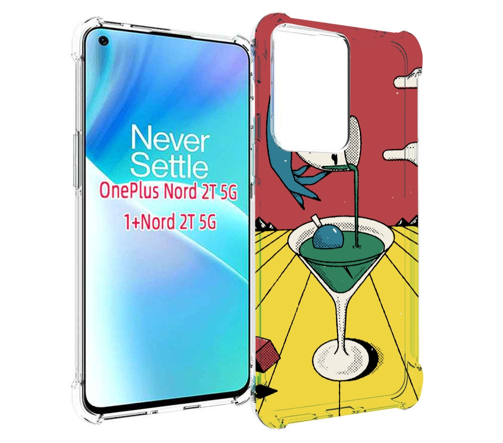 

Чехол MyPads необычный напиток для OnePlus Nord 2T, Прозрачный, Tocco