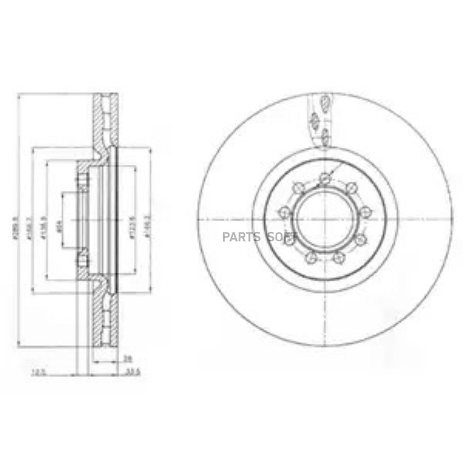 

Тормозной диск DELPHI комплект 1 шт. BG4101