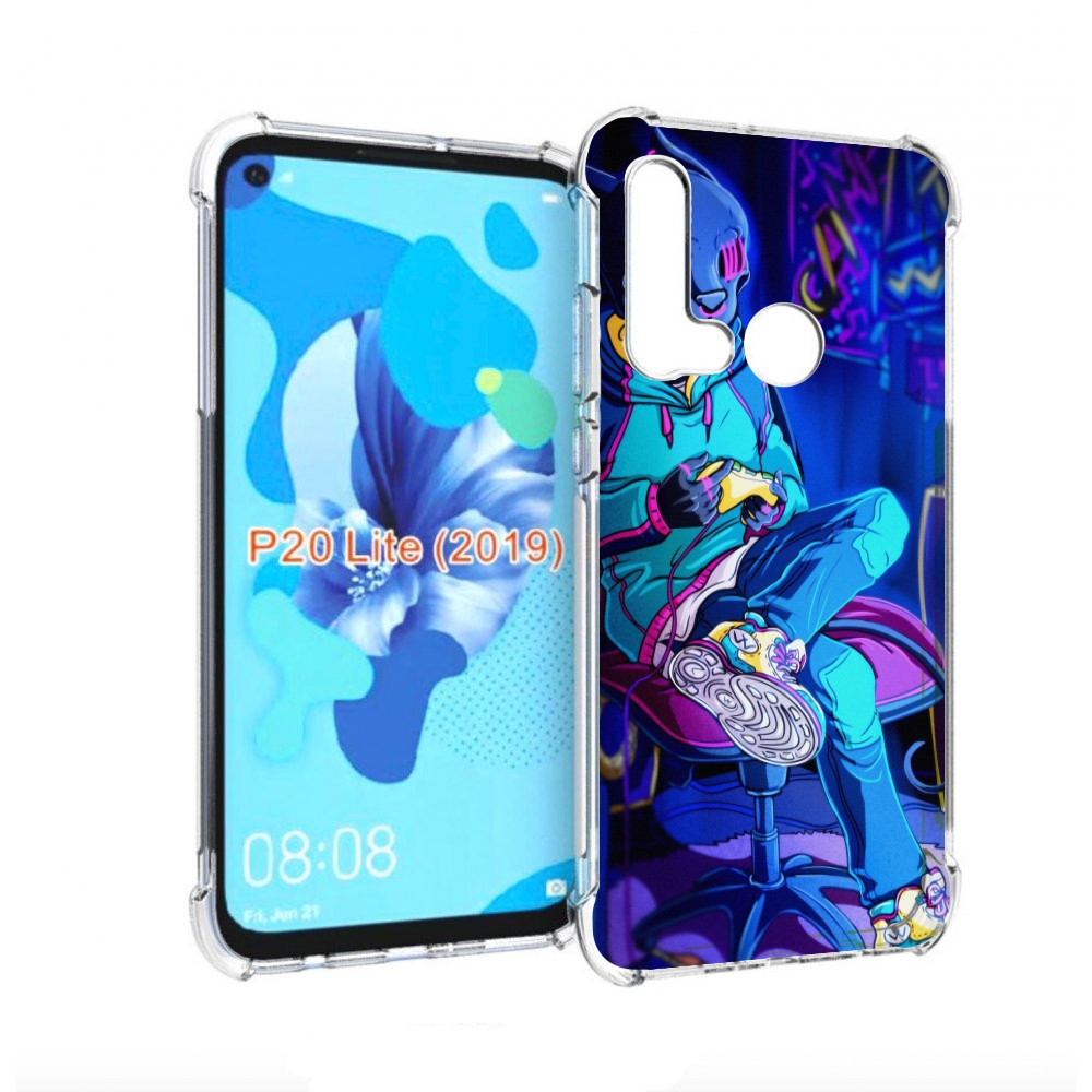 

Чехол бампер MyPads киберпанк игрок для Huawei P20 Lite (2019), Прозрачный, Tocco