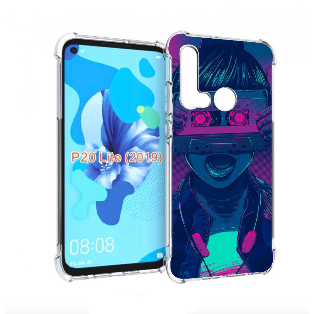 

Чехол бампер MyPads киберпанк с кассетой для Huawei P20 Lite (20, Прозрачный, Tocco