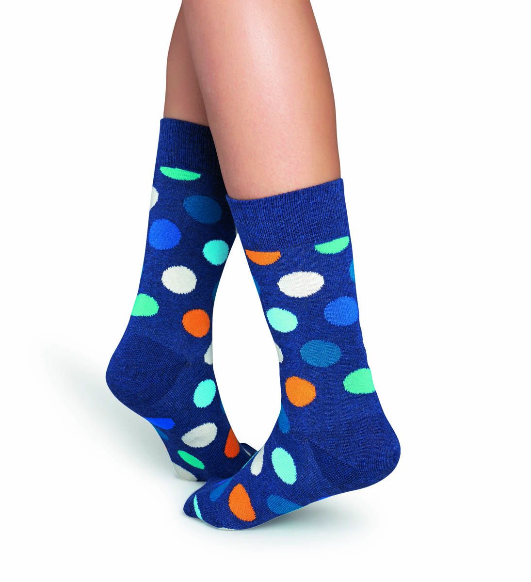 Носки унисекс Happy Socks Big Dot Sock BD01 черные 36-40