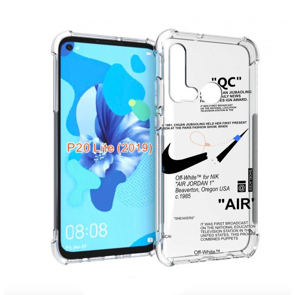 

Чехол бампер MyPads коллаборация-найк для Huawei P20 Lite (2019), Прозрачный, Tocco