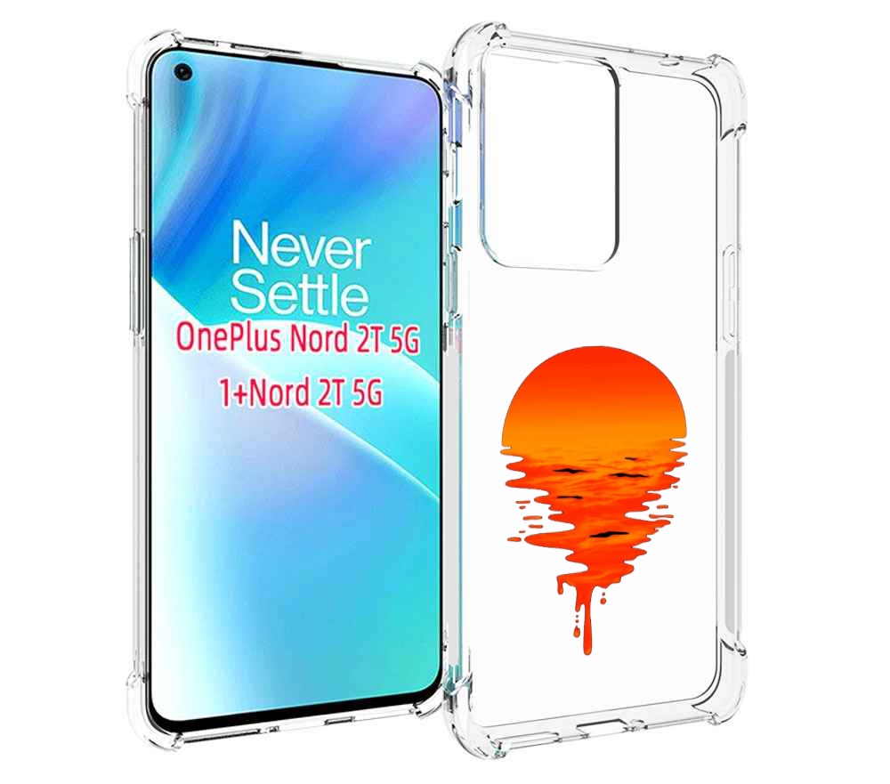 

Чехол MyPads оранжевый закат на воде для OnePlus Nord 2T, Прозрачный, Tocco