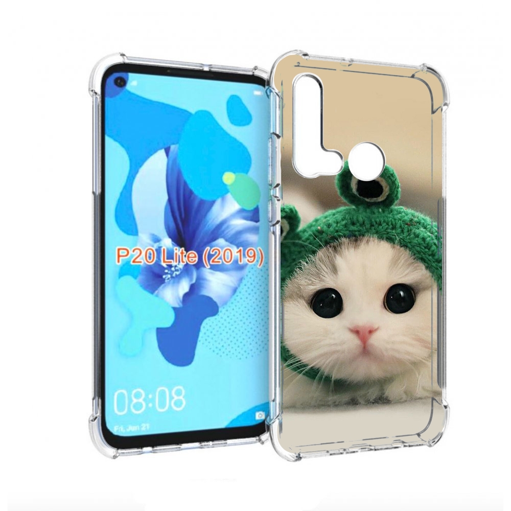 

Чехол бампер MyPads кот-лягушка детский для Huawei P20 Lite (201, Прозрачный, Tocco