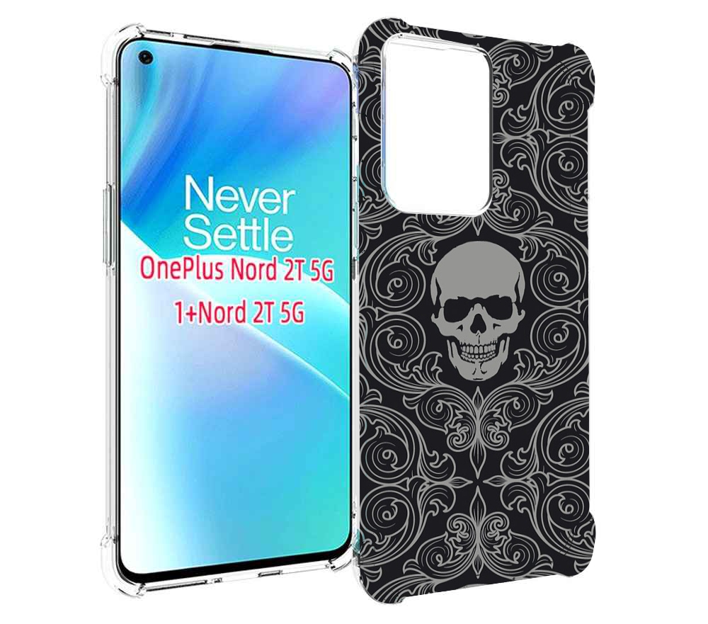 

Чехол MyPads орнамент-черепов для OnePlus Nord 2T, Прозрачный, Tocco