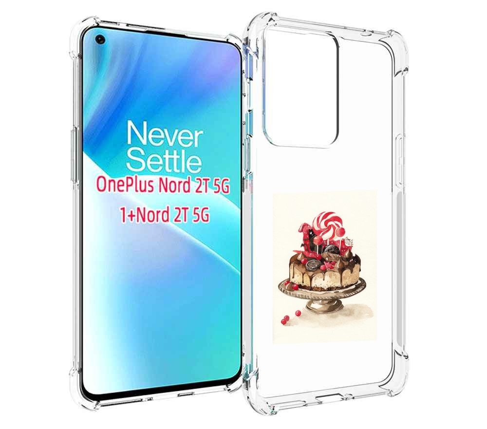 

Чехол MyPads вкусный торт для OnePlus Nord 2T, Прозрачный, Tocco
