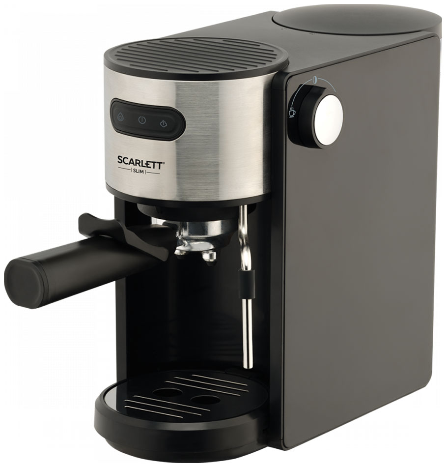 Рожковая кофеварка Scarlett SC-CM33021 серебристый, черный рожковая кофеварка hibrew cm4682 серебристый