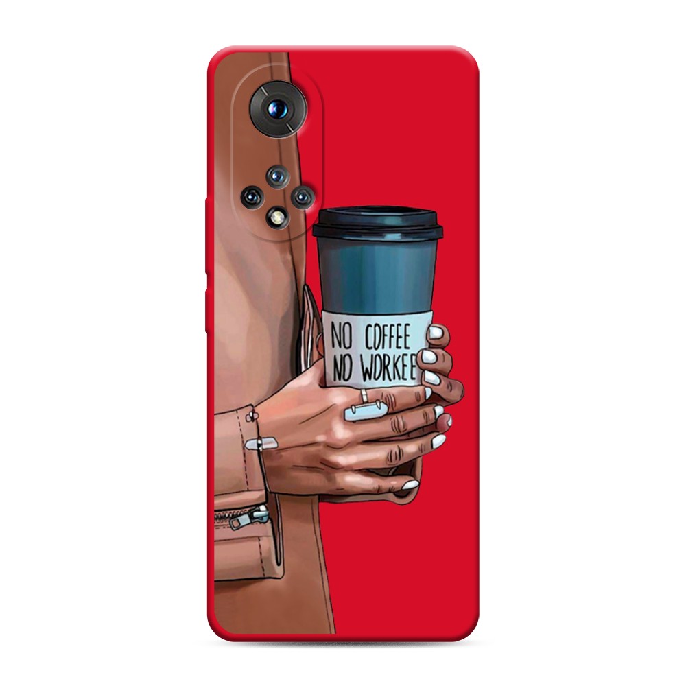 фото Матовый силиконовый чехол "звездочки графика белая" на honor 7x awog
