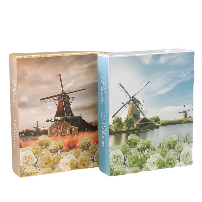 

Фотоальбом на 200 фото 10х15 см "Мельница" в коробке МИКС 26,5х20,5х5,5 см