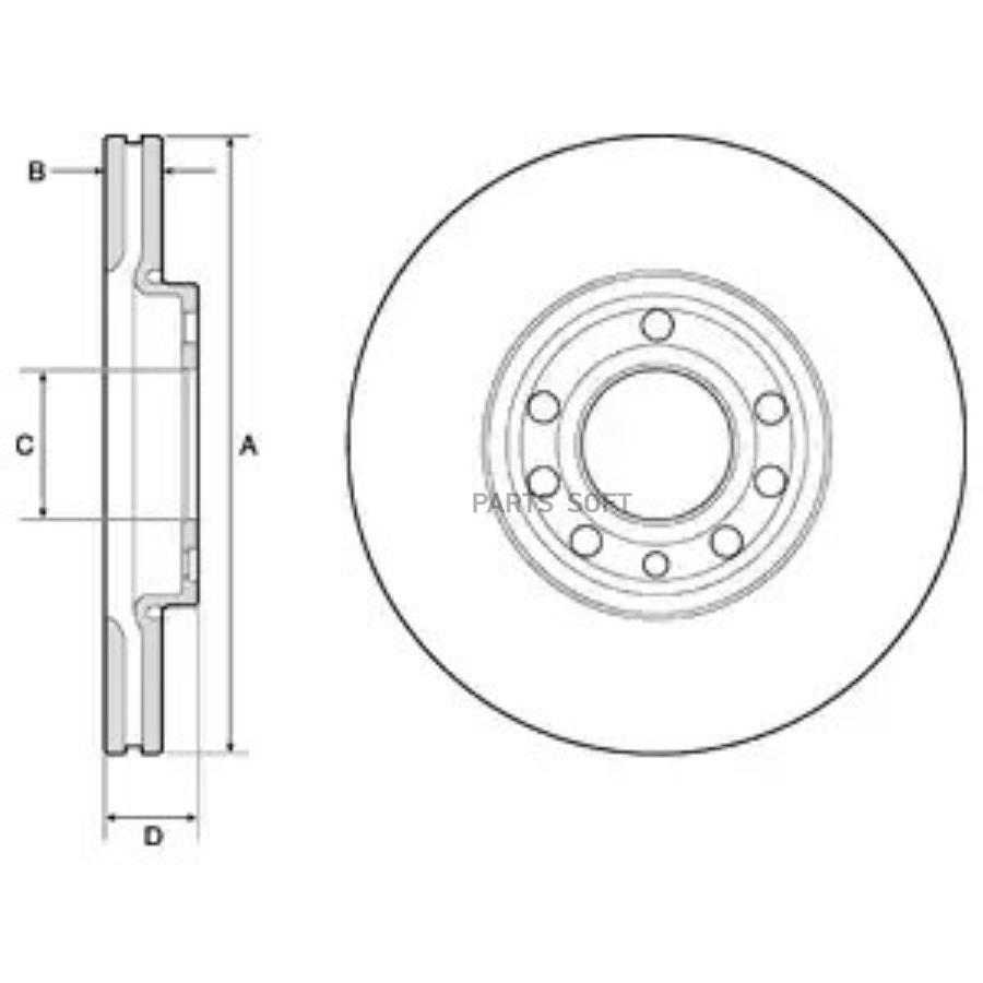 

Тормозной диск DELPHI комплект 2 шт. BG3713C