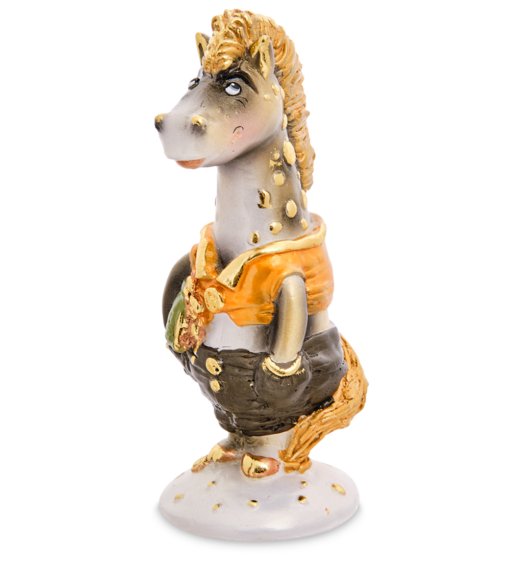 

15961 Фигурка гипсовая "Конь Антон в жилетке" зол.