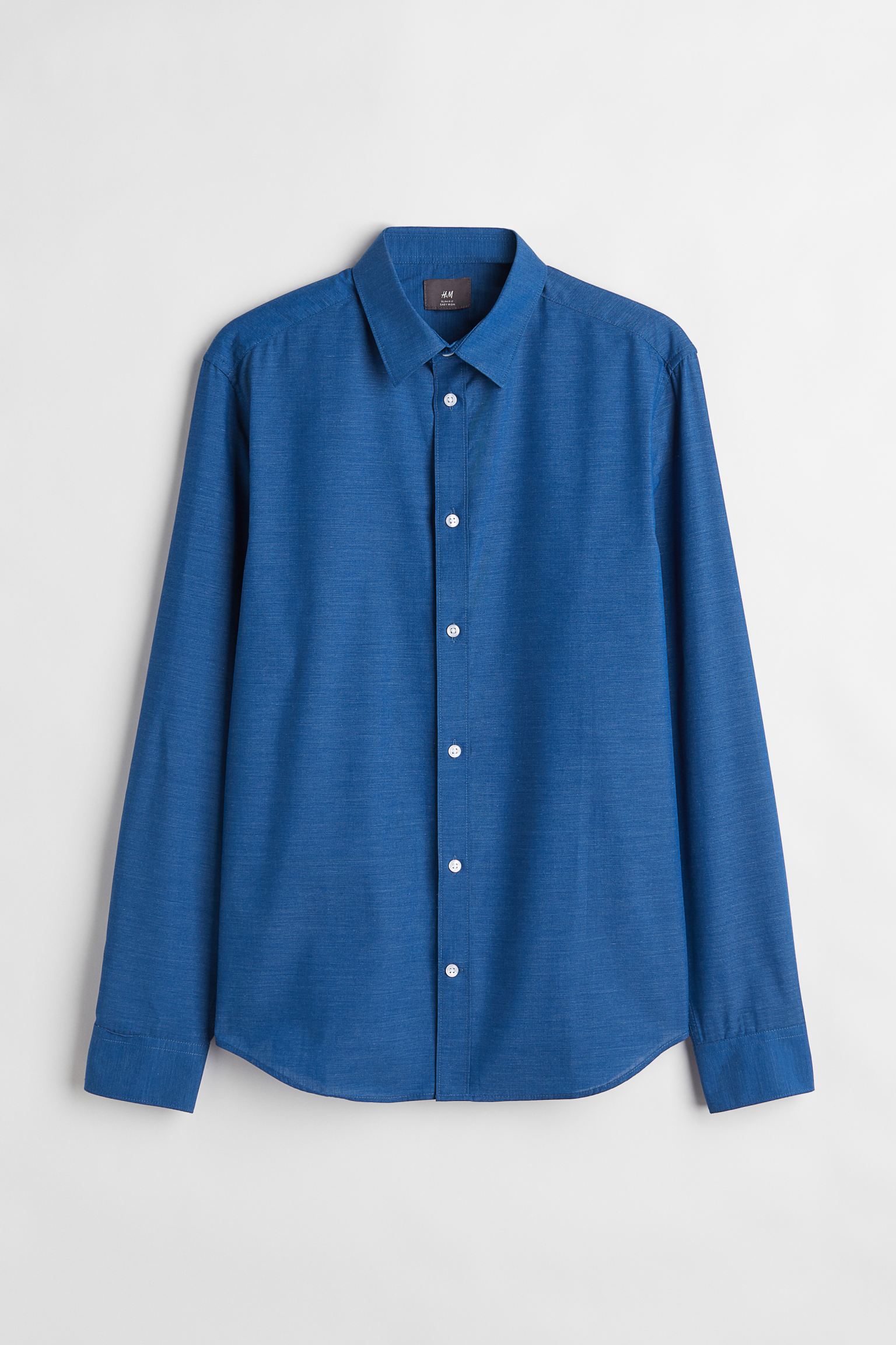 

Рубашка мужская H&M 976709005 синяя XS (доставка из-за рубежа), Синий, 0976709005