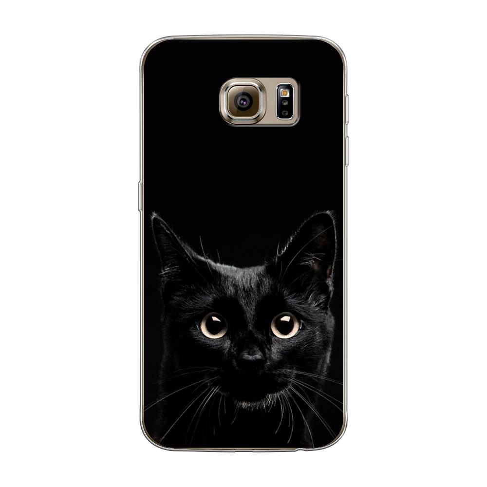 

Чехол Awog на Samsung Galaxy S6 "Добрый кот", Черный, 24350-1