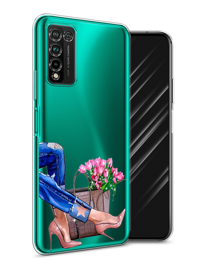 

Чехол Awog на Honor 10X Lite "Каблучки", Голубой;коричневый;розовый, 6104650-7