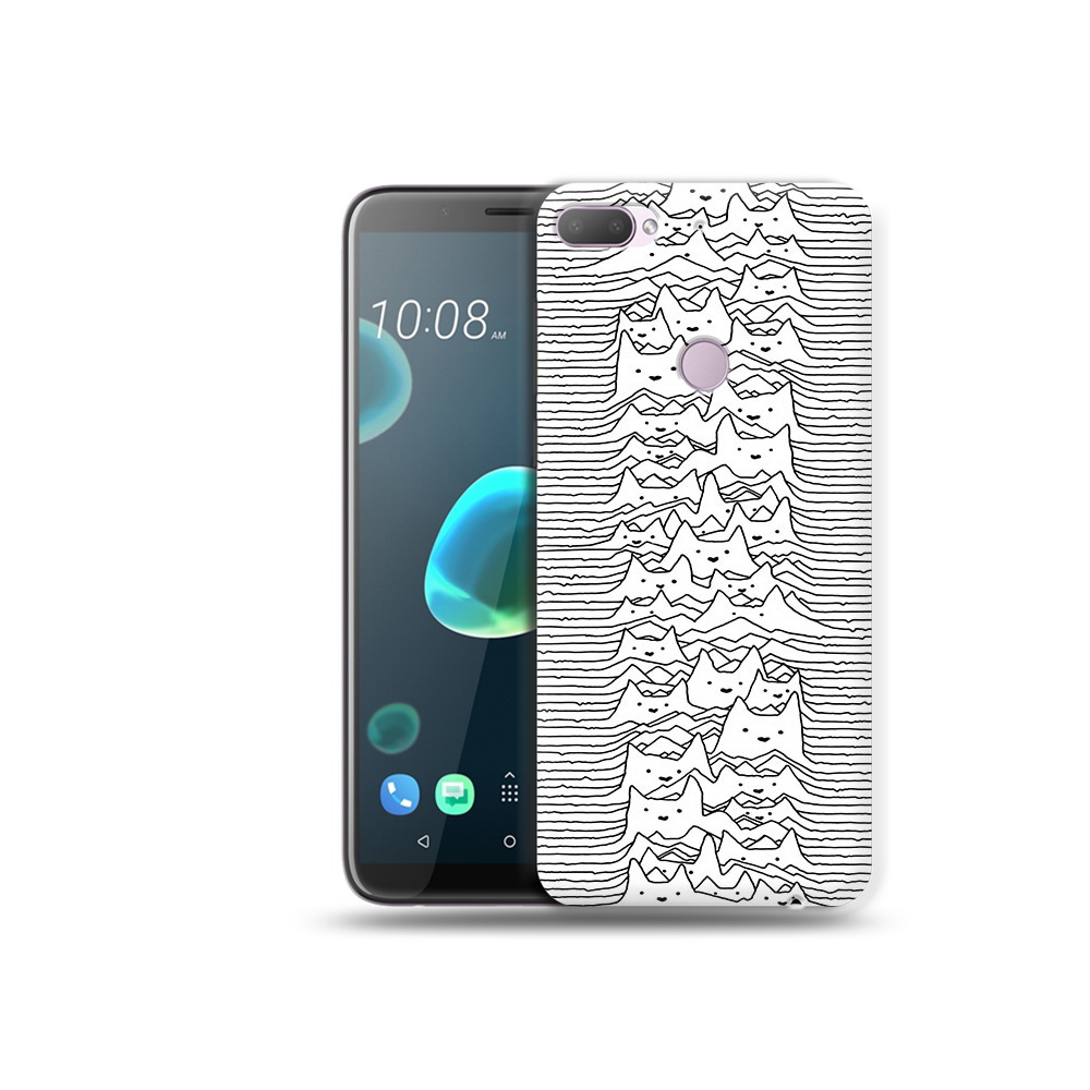 

Чехол MyPads Tocco для HTC Desire 12 Plus черно белые коты 3D, Прозрачный, Tocco