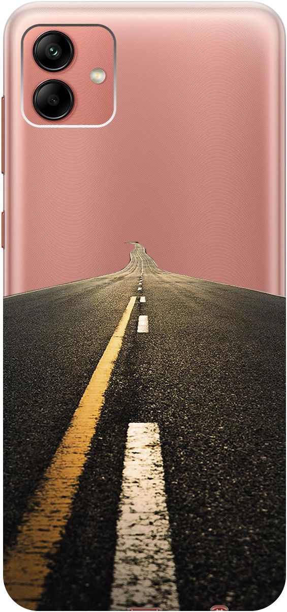 

Силиконовый чехол на Samsung Galaxy A04 с 3D принтом "Road" прозрачный, Прозрачный;коричневый, 158430