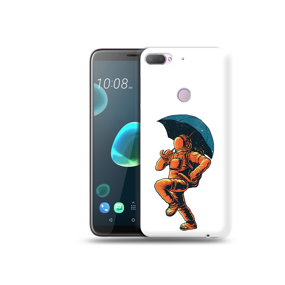 

Чехол MyPads Tocco для HTC Desire 12 Plus шагающий космонавт с зонтом, Прозрачный, Tocco